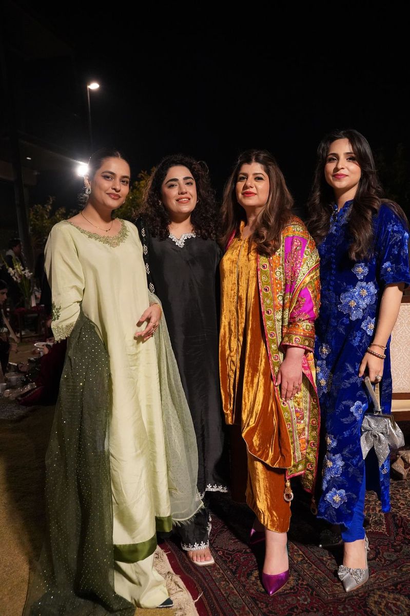 Guests at an evening function